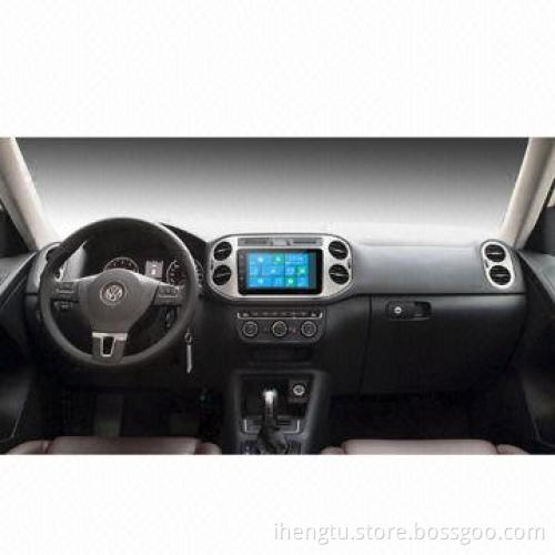 In-dash 2-DIN touchscreen GPS navigation radio, smart link with phone apps, dual-control for Tiguan